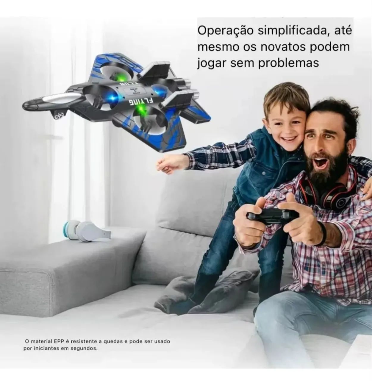 Avião Drone manobras de controle fácil manuseio  - Foto 2