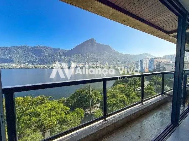 Apartamento com vista Frontal Lagoa, 4 quartos, 3 vagas