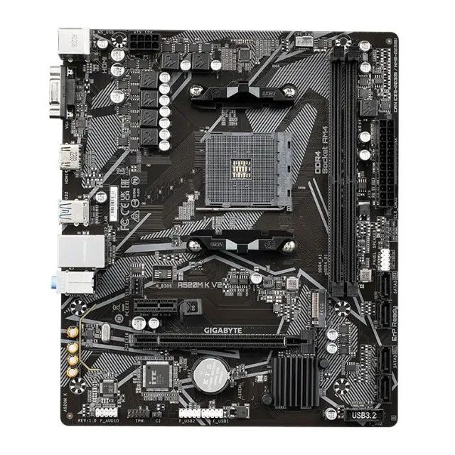 Placa Mãe AM4 A520 Gigabyte A520M K V2 DDR4 Micro-ATX