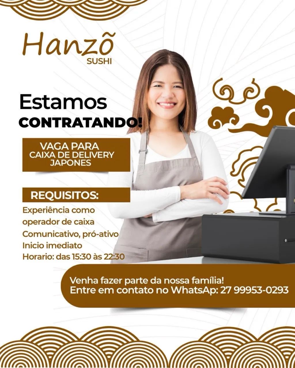 Vaga para Caixa de Delivery