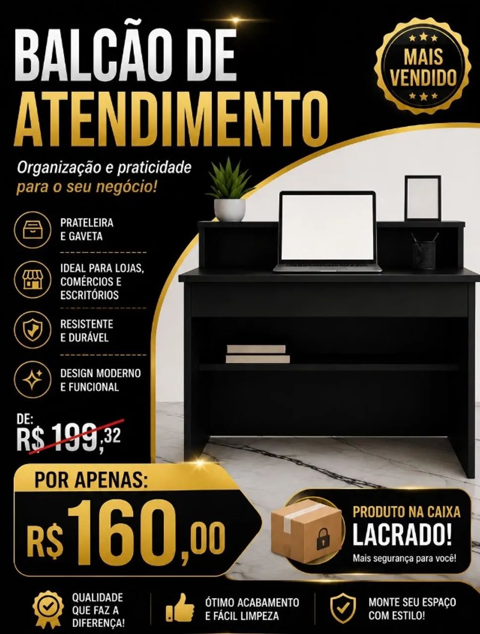 Balcão para atendimento 