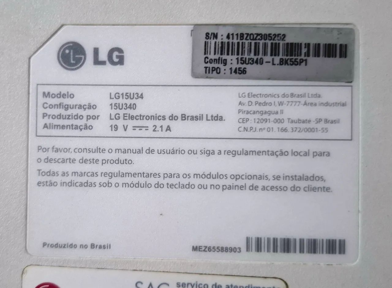 Notebook LG 15U340 - Foto 3