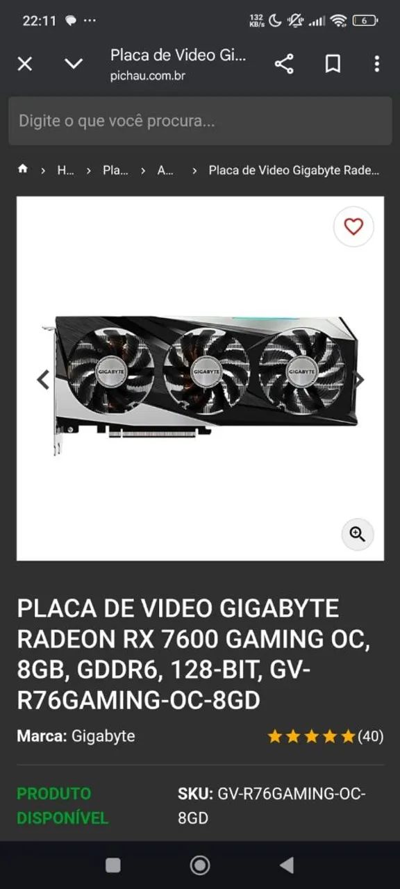 RX 7600 MUITO NOVA - Foto 3