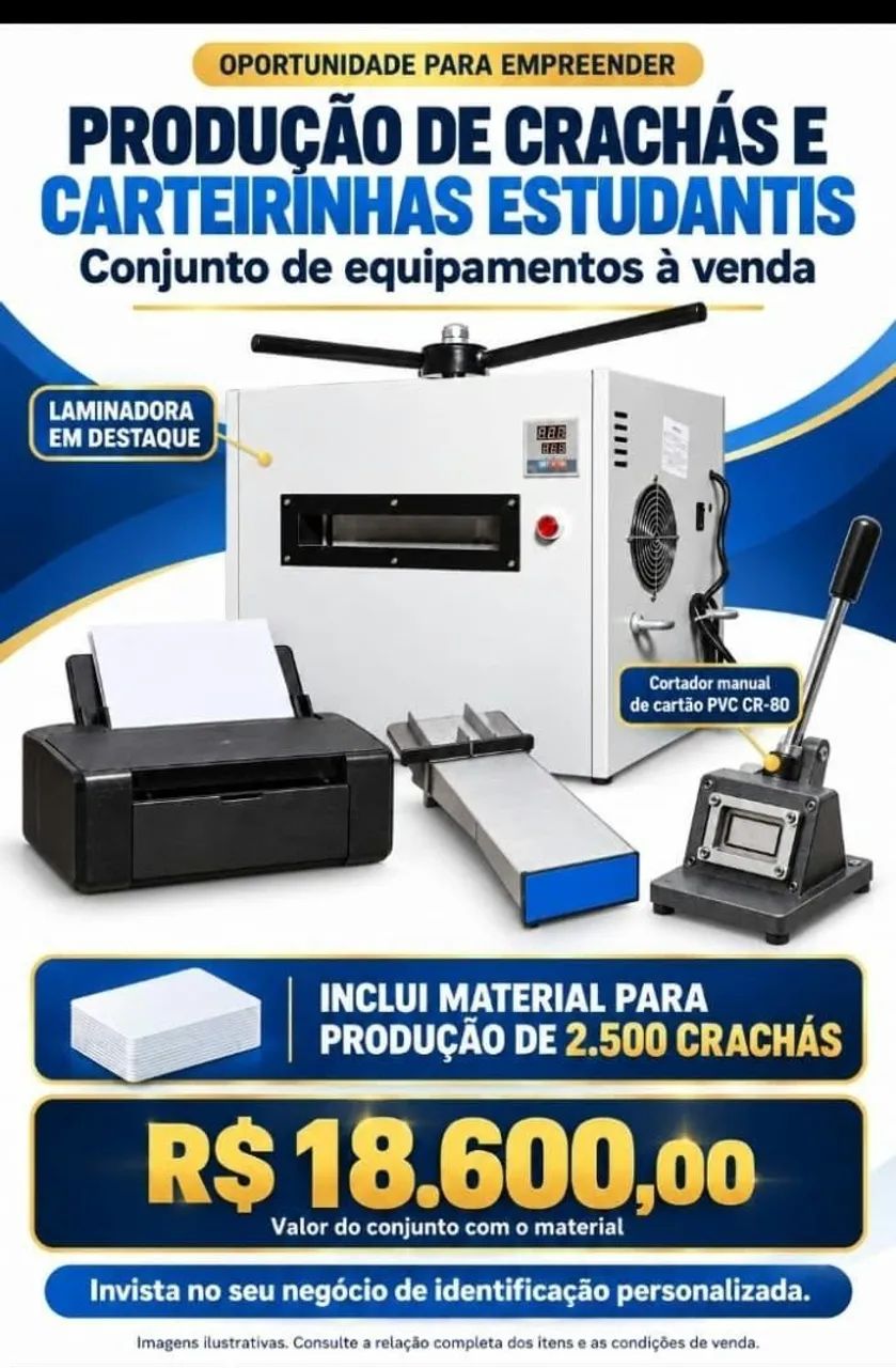 Kit máquinas para crachá 