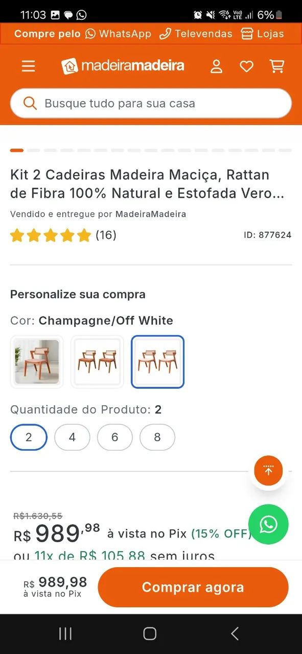Cadeira madeira maci ça  - Foto 2