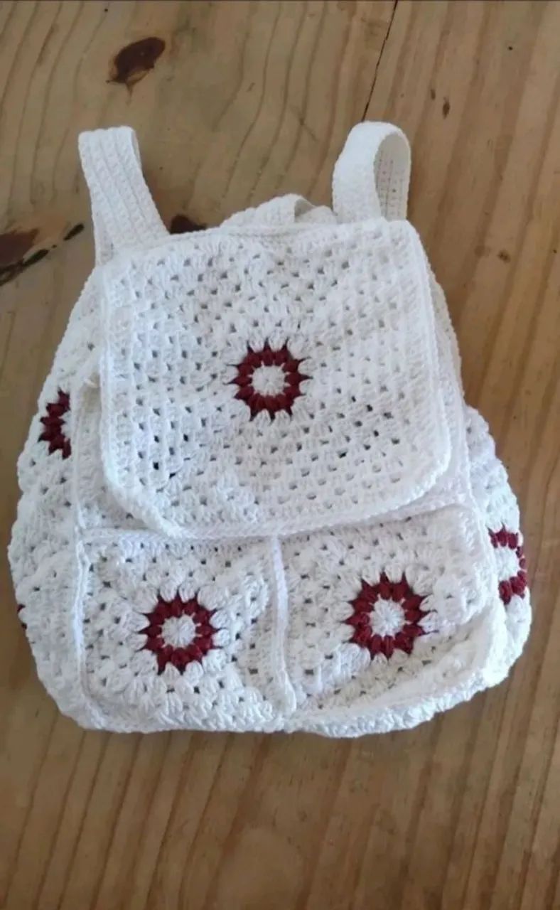 mochila de crochê 