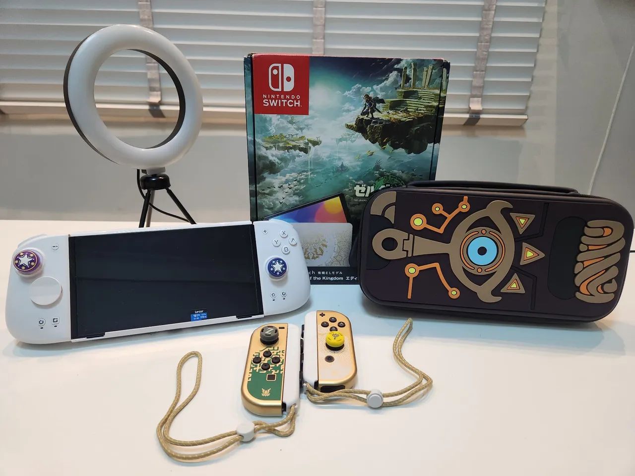 Combo completo Nintendo Switch OLED Zelda Edition + Mobapad M6S +
