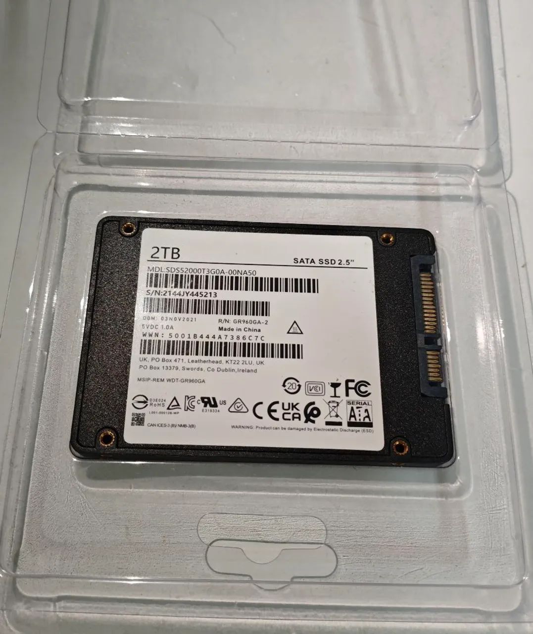 SSD 2TB SATA 100% de saúde