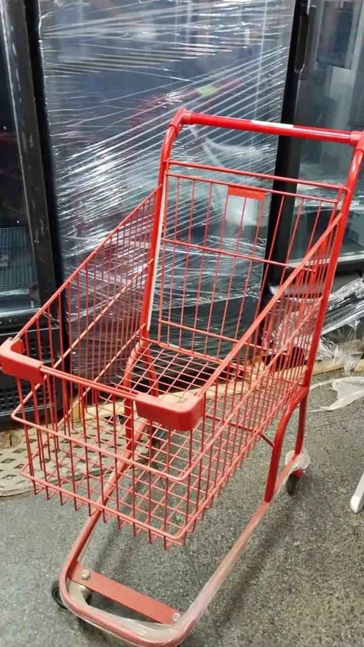 Carrinho de compras 90 litros vermelho - Novo