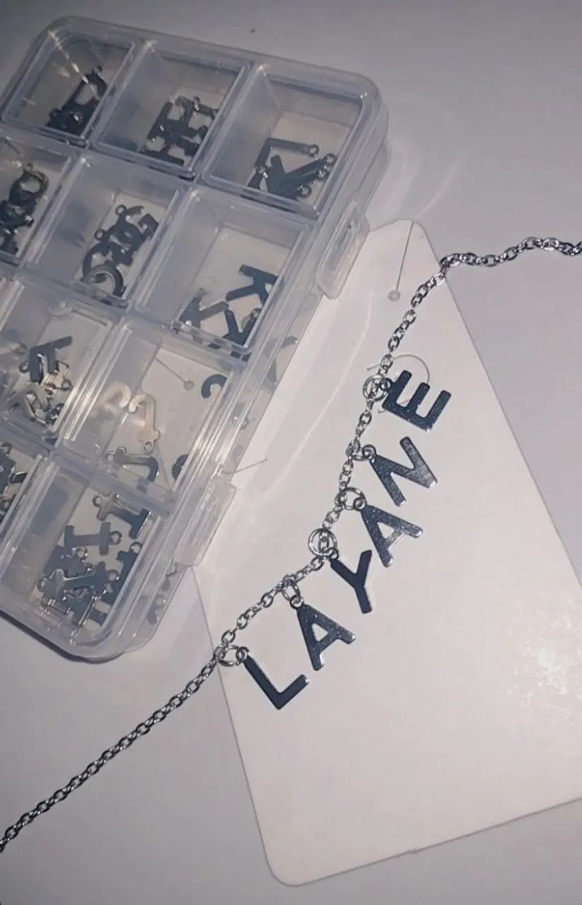 Colar Nome personalizado - aço inoxidável 45 + 5 cm - Foto 2