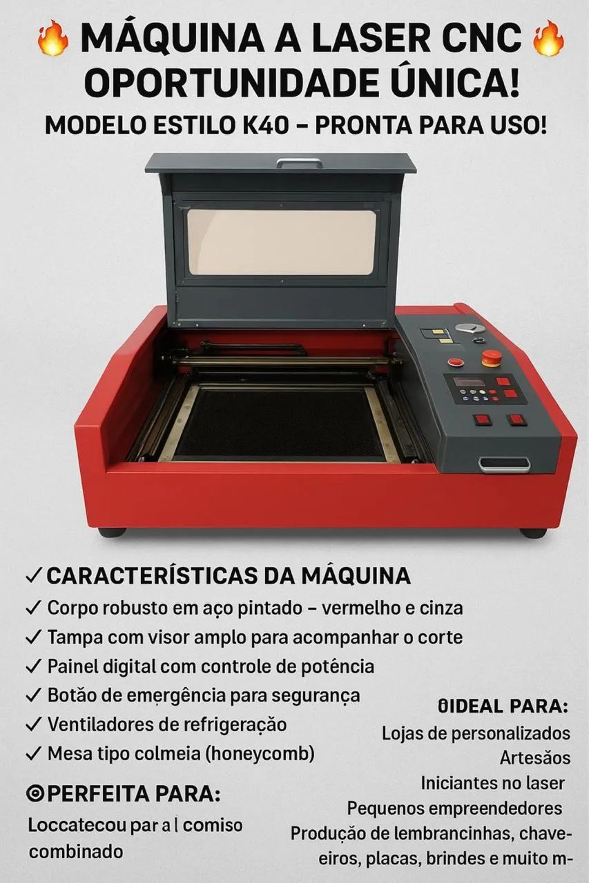 Máquina Laser CNC 40W - Excelente Estado - Foto 3