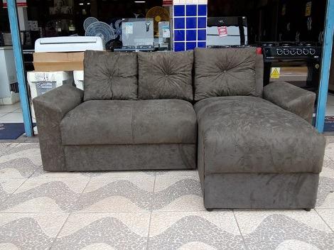 Peça Já é Receba No Mesmo Dia Lindo Sofa Com Chaise Apenas 599,00 - Foto 2