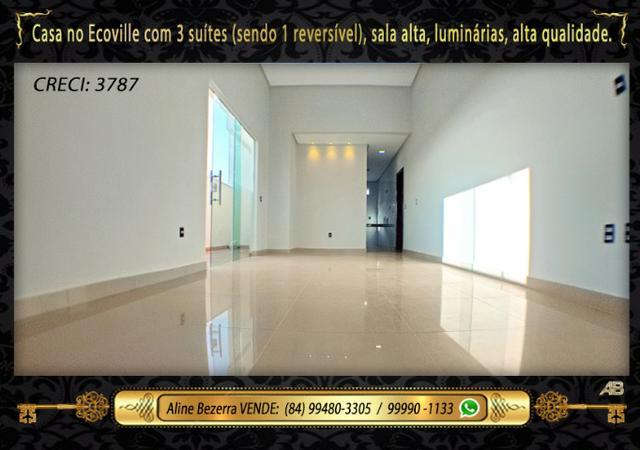 Financia, casa com 3 suítes no Ecoville, sombra, alta qualidade, venha conhecer - Foto 4