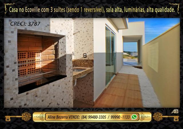 Financia, casa com 3 suítes no Ecoville, sombra, alta qualidade, venha conhecer - Foto 12