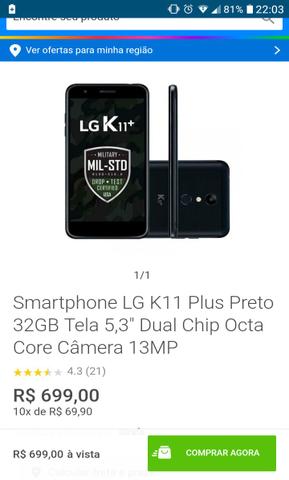 Black friday: lg k11 32 gb octacore