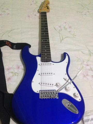Kit De Guitarra Memphis Mg-32 Bl Amplificador E Acessórios - Foto 4