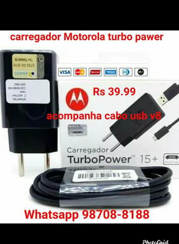 Carregador Motorola turbo Power