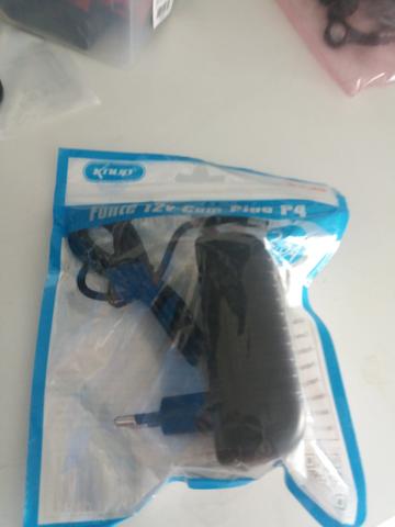 Fonte 12v com pino p4 2 amper novo na embalagem