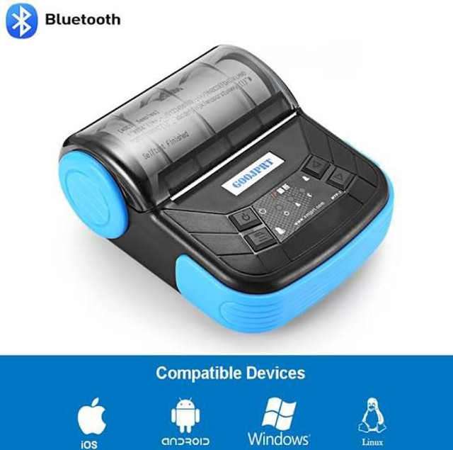 Impressora térmica 80mm portátil bluetooth