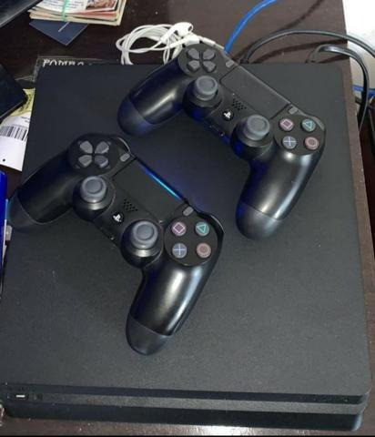 PS4 Slim 500GB com 2 controles - Conservado - Foto 3