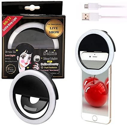 Luz de Selfie Ring Light Anel Led Flash Celular Tablet Smartphone Recarregável - Foto 2