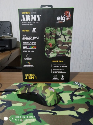 Kit Mouse Gamer 3.200 Dpi + Mouse Pad