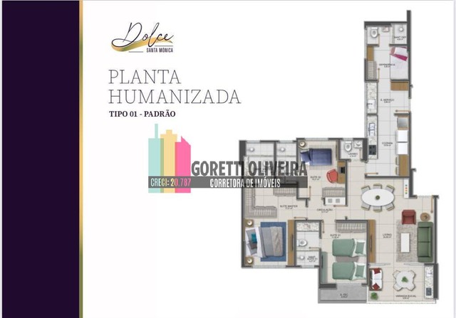Apartamento com 3 suítes (1 master) no Dolce Santa Mônica - Foto 9