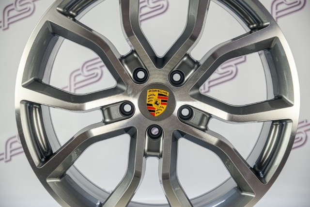 Jogo De Rodas Porsche Cayenne Grafite 5x130 - 21x9,5 aro 21 tala 9,5 - Foto 3