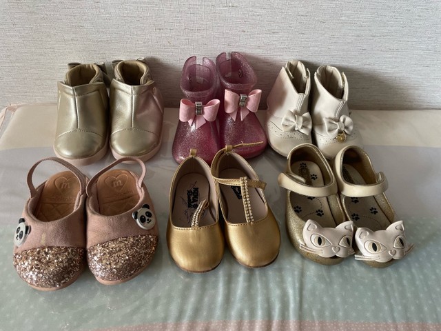 6 pares de sapato infantil ( 1 ano ) 