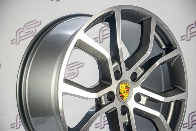 Jogo De Rodas Porsche Cayenne Grafite 5x130 - 21x9,5 aro 21 tala 9,5 - Foto 4