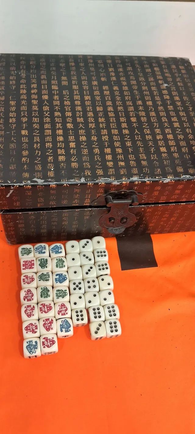 Antigo e raro Jogo oriental de dados diversos - Foto 4