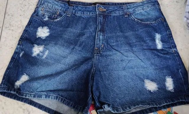 Bermudas Jeans femininas tamanho 48 - Foto 3
