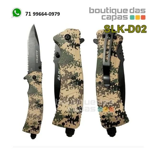 Faca cozinha canivete com pederneira luatek SLK-D03 SLK-D02 - Foto 4