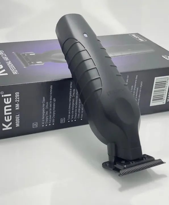 Máquina kemei 2299 corta cabelo e barba, máquina de detalhe e acabamento - Foto 3