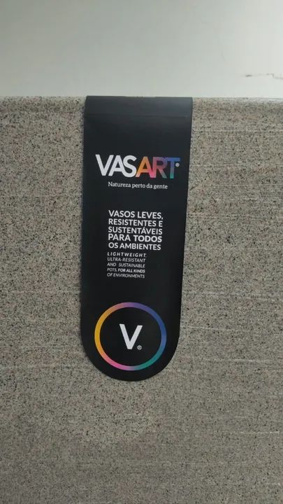 Vaso Vasart Malta Vaso de Flores Trapezio, Granito Pedra, 40x90cm - Foto 3