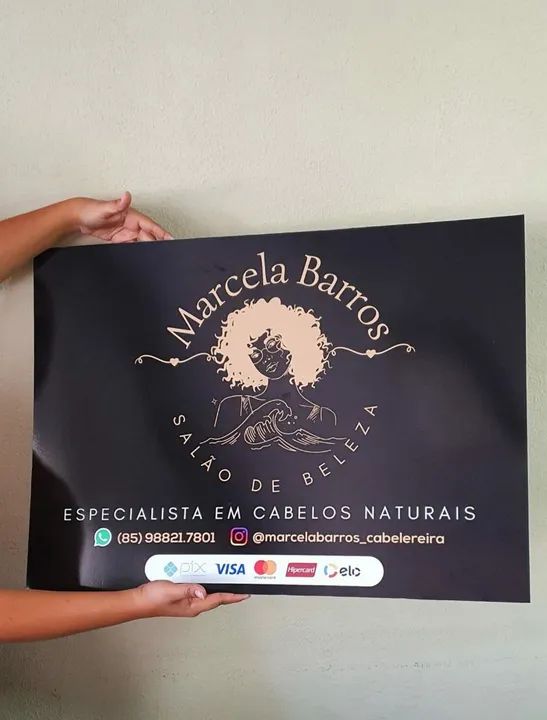 Placas retangulares Personalizada para comércio com logomarca  - Foto 3
