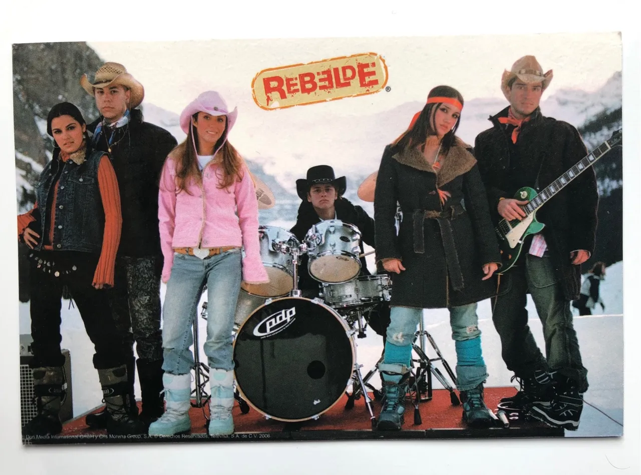 cartão postal rbd rebelde