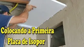 Isopor colando Forro Fácil !!