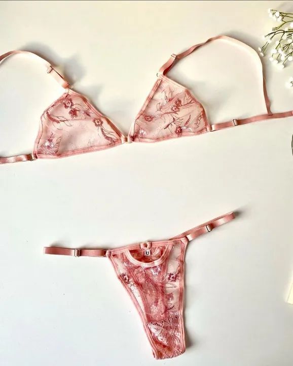 Conjunto de Lingerie moda íntima calcinha e sutiã  - Foto 4