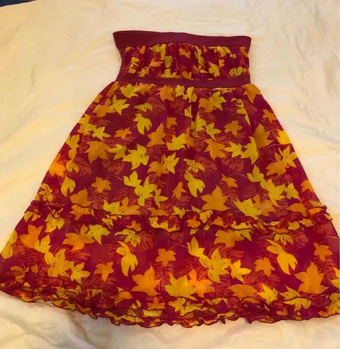 Vestido Folhas amarelas 