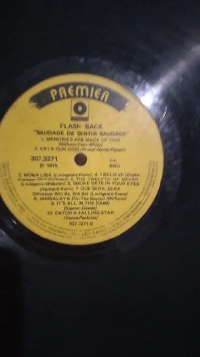 Disco de Vinil Flash Back - Saudade de Sentir Saudade