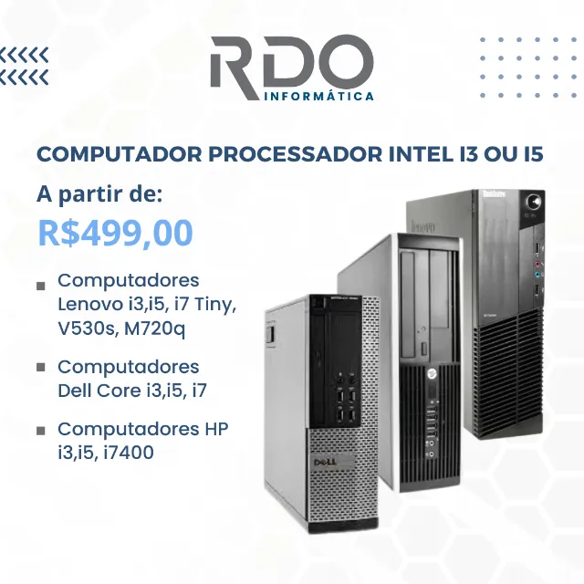 Desktop I3 e I5 para trabalhar e estudar por baixo custo < Aproveite!