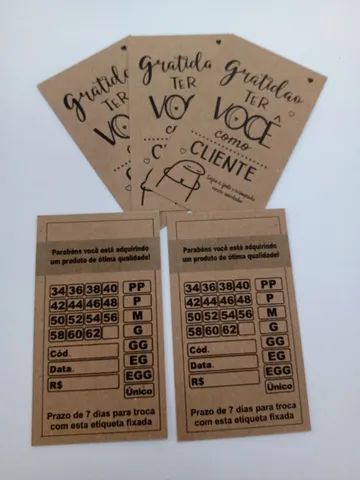 Tags - Etiqueta - Roupas e Calçados - Foto 4