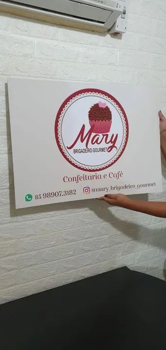 Placas retangulares Personalizada para comércio com logomarca 