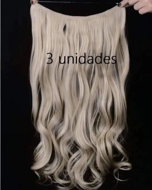 3 telas de cabelo bio humano claríssimo . - Foto 2