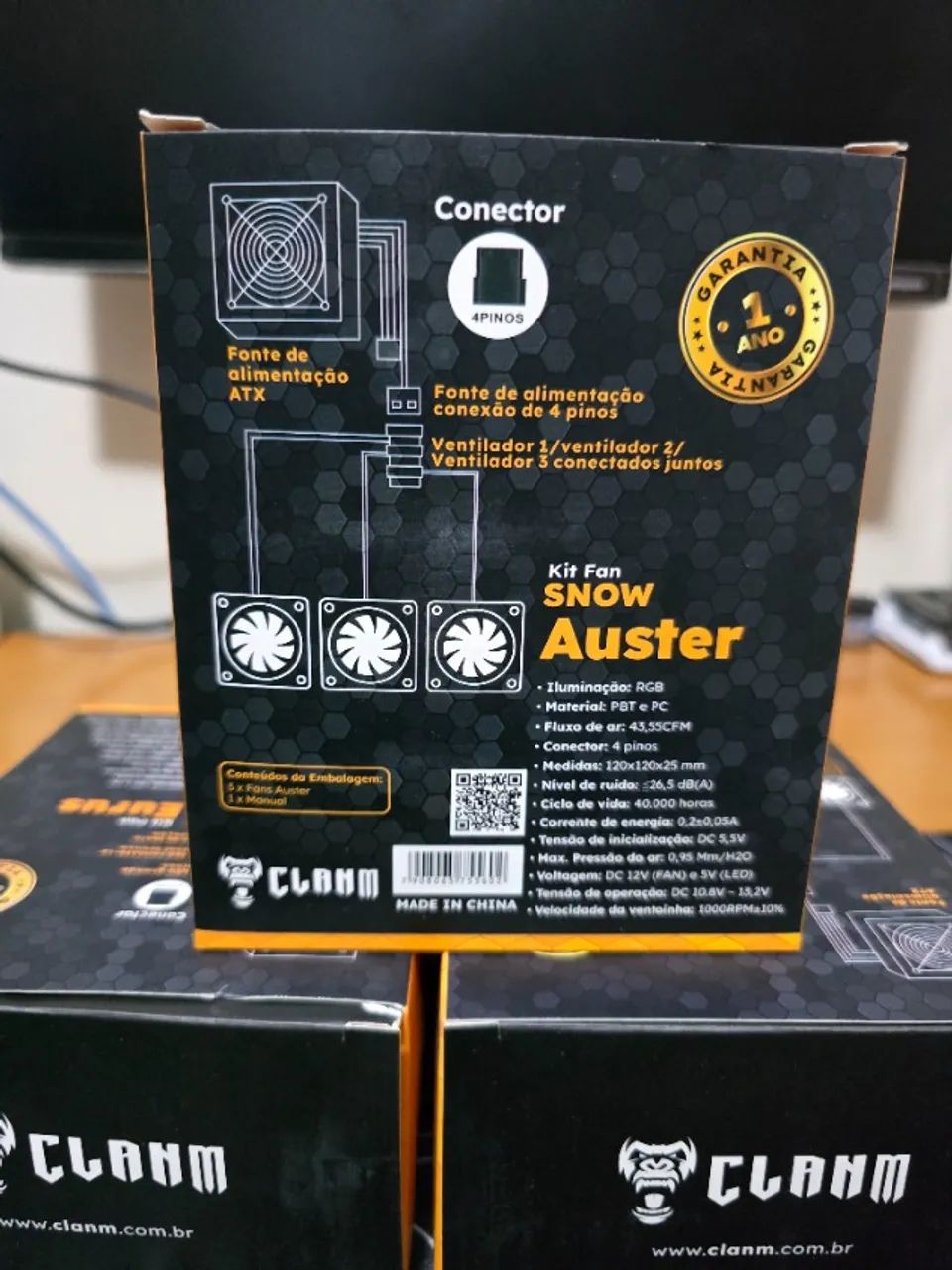 Kit 3 Cooler Fans RGB Snow Auster Branco - Foto 4