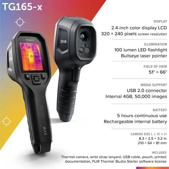 Câmera Térmica FLIR TG165-x - Nova
