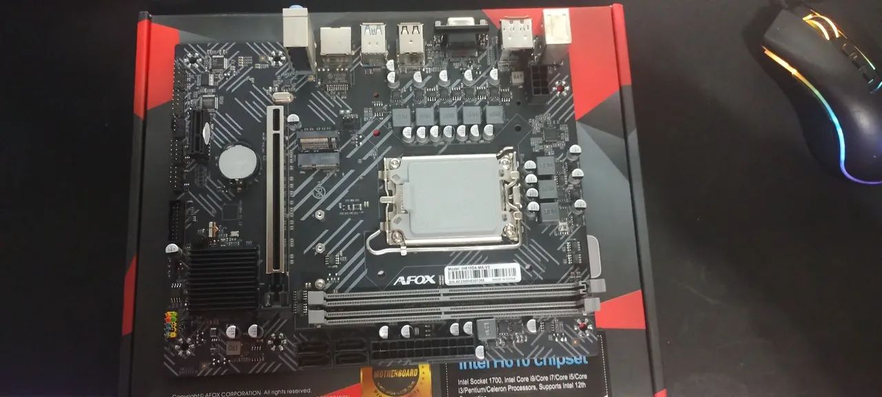Placa Mãe AFOX Intel H610 Chipset 1700 - Foto 3