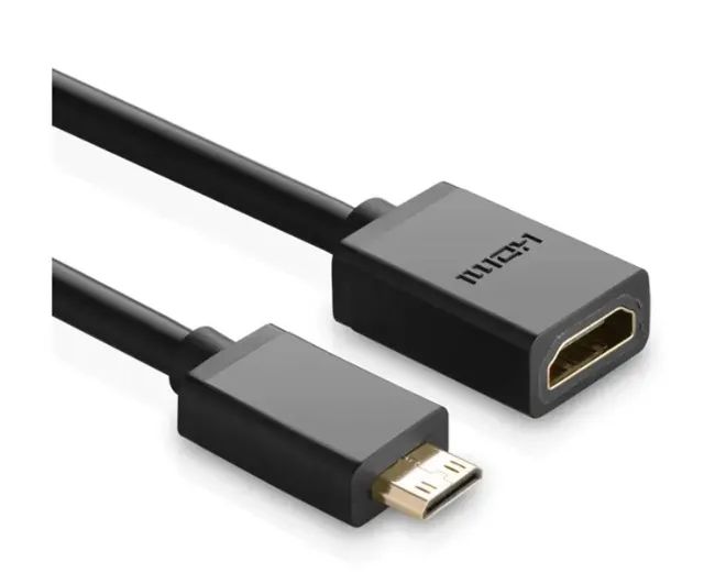 Adaptador Ugreen Mini HDMI para HDMI F 2.0 22CM - Preto
