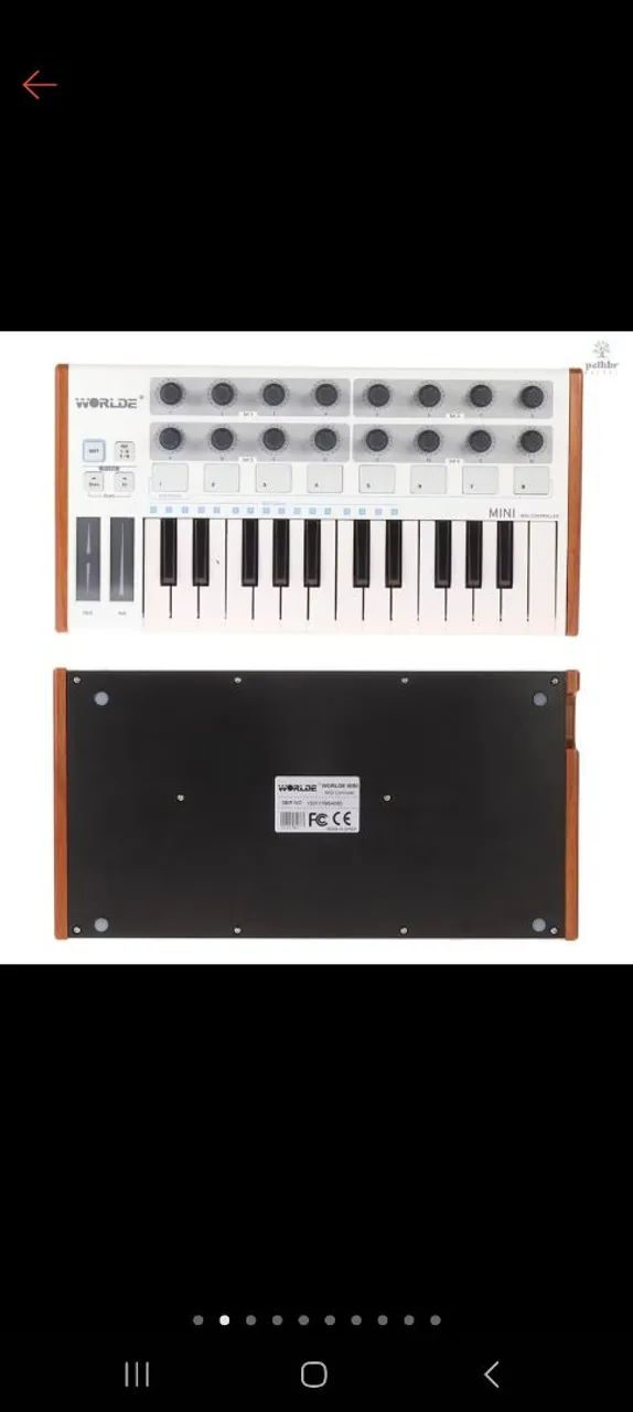 Controlador MIDI Worlde Mini